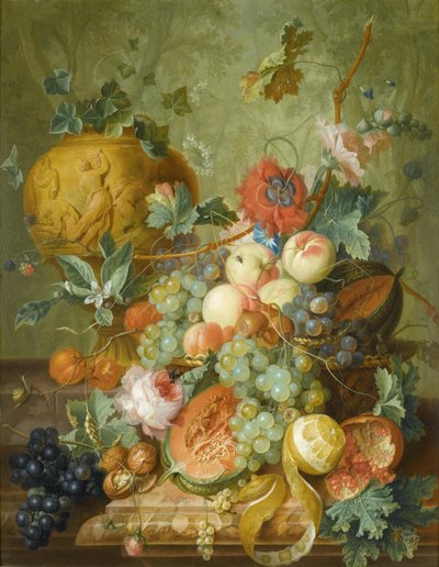 Frucht- und Blumenstillleben von Johannes Christianus Roedig